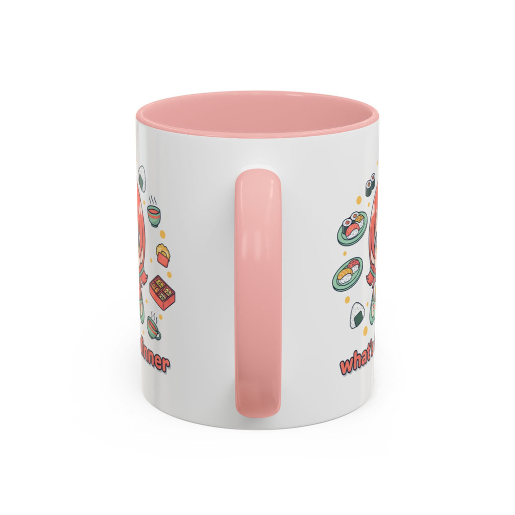 Anime Girl Ramen Mug — "What's for Dinner" Cute Kawaii Coffee Cup (11/15oz)