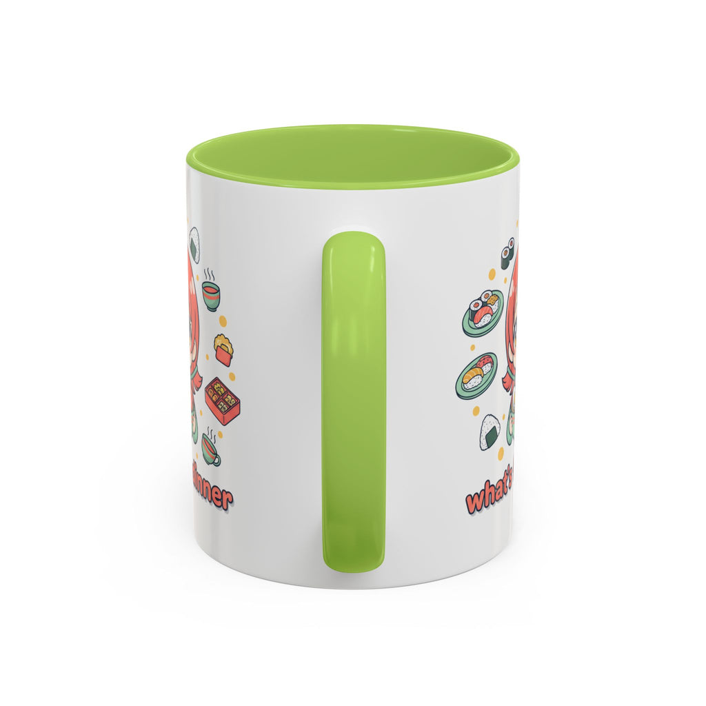 Anime Girl Ramen Mug — "What's for Dinner" Cute Kawaii Coffee Cup (11/15oz)
