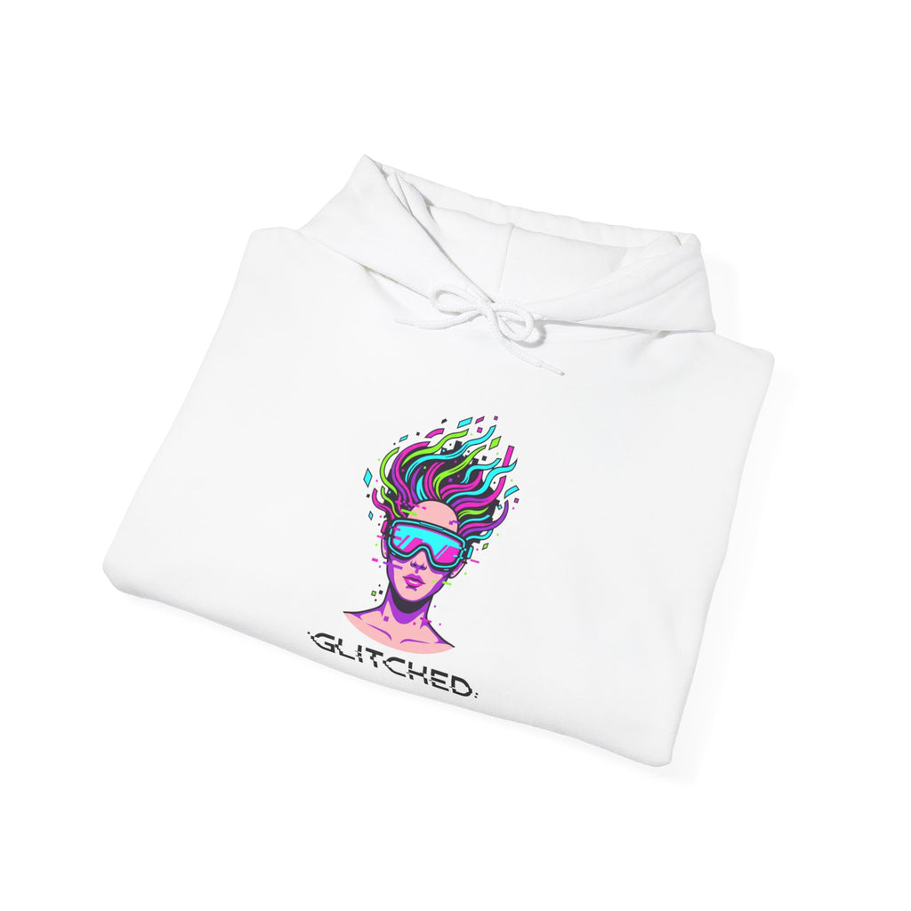 Glitched Portrait Fractal Hoodie | chromatic aberration, glitch art