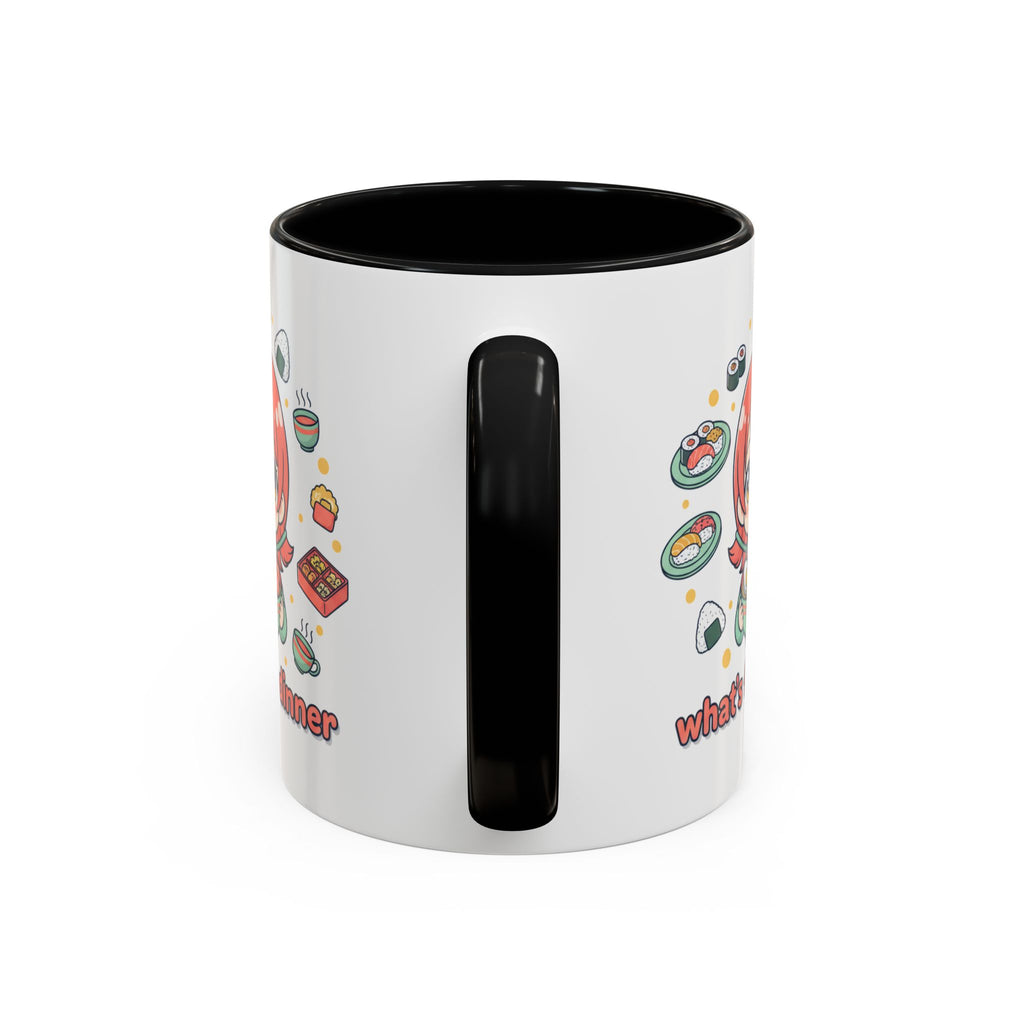 Anime Girl Ramen Mug — "What's for Dinner" Cute Kawaii Coffee Cup (11/15oz)