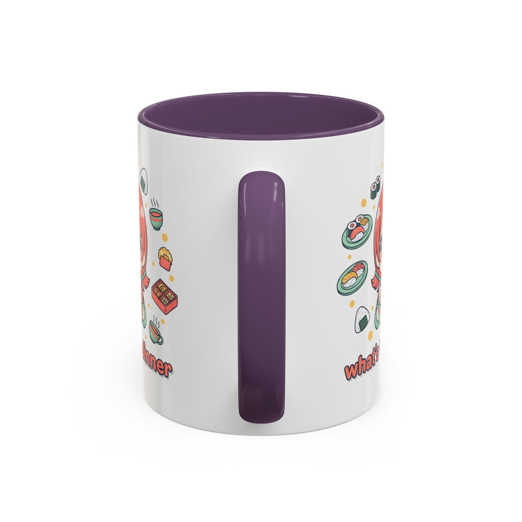 Anime Girl Ramen Mug — "What's for Dinner" Cute Kawaii Coffee Cup (11/15oz)
