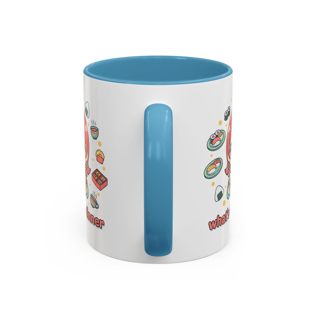 Anime Girl Ramen Mug — "What's for Dinner" Cute Kawaii Coffee Cup (11/15oz)