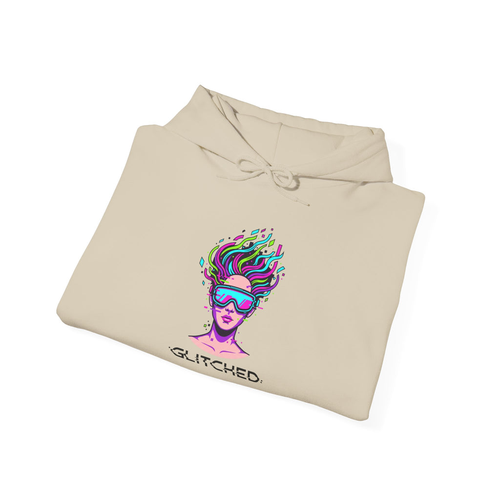 Glitched Portrait Fractal Hoodie | chromatic aberration, glitch art