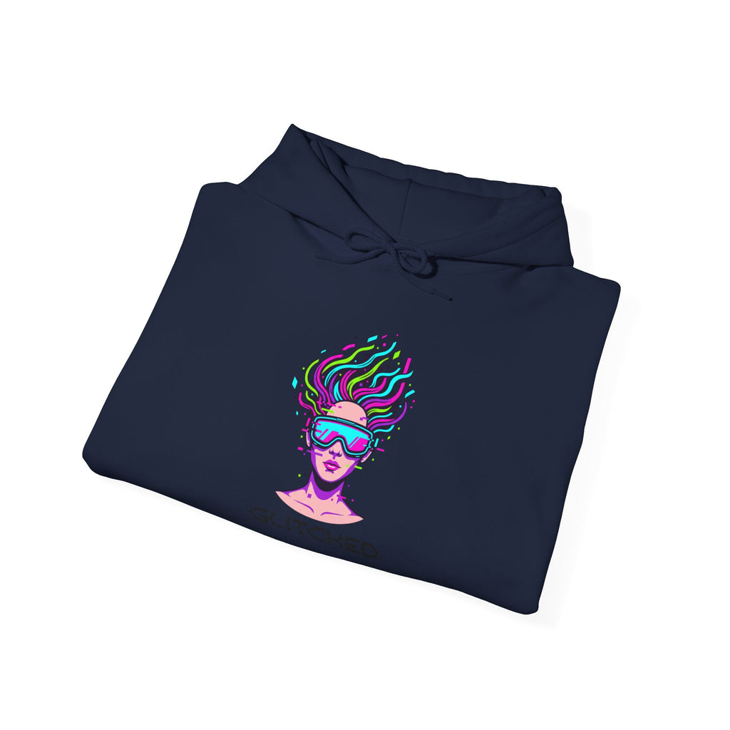 Glitched Portrait Fractal Hoodie | chromatic aberration, glitch art