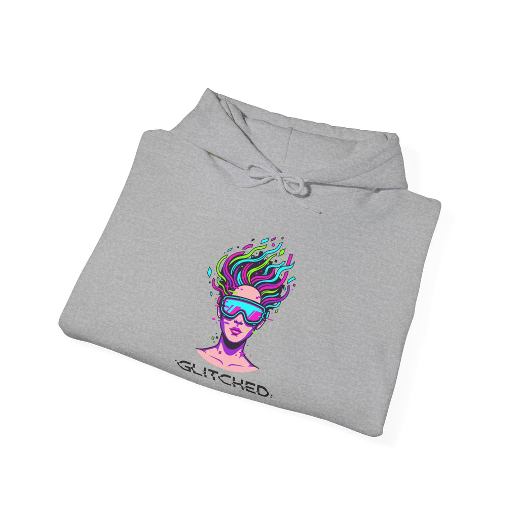 Glitched Portrait Fractal Hoodie | chromatic aberration, glitch art