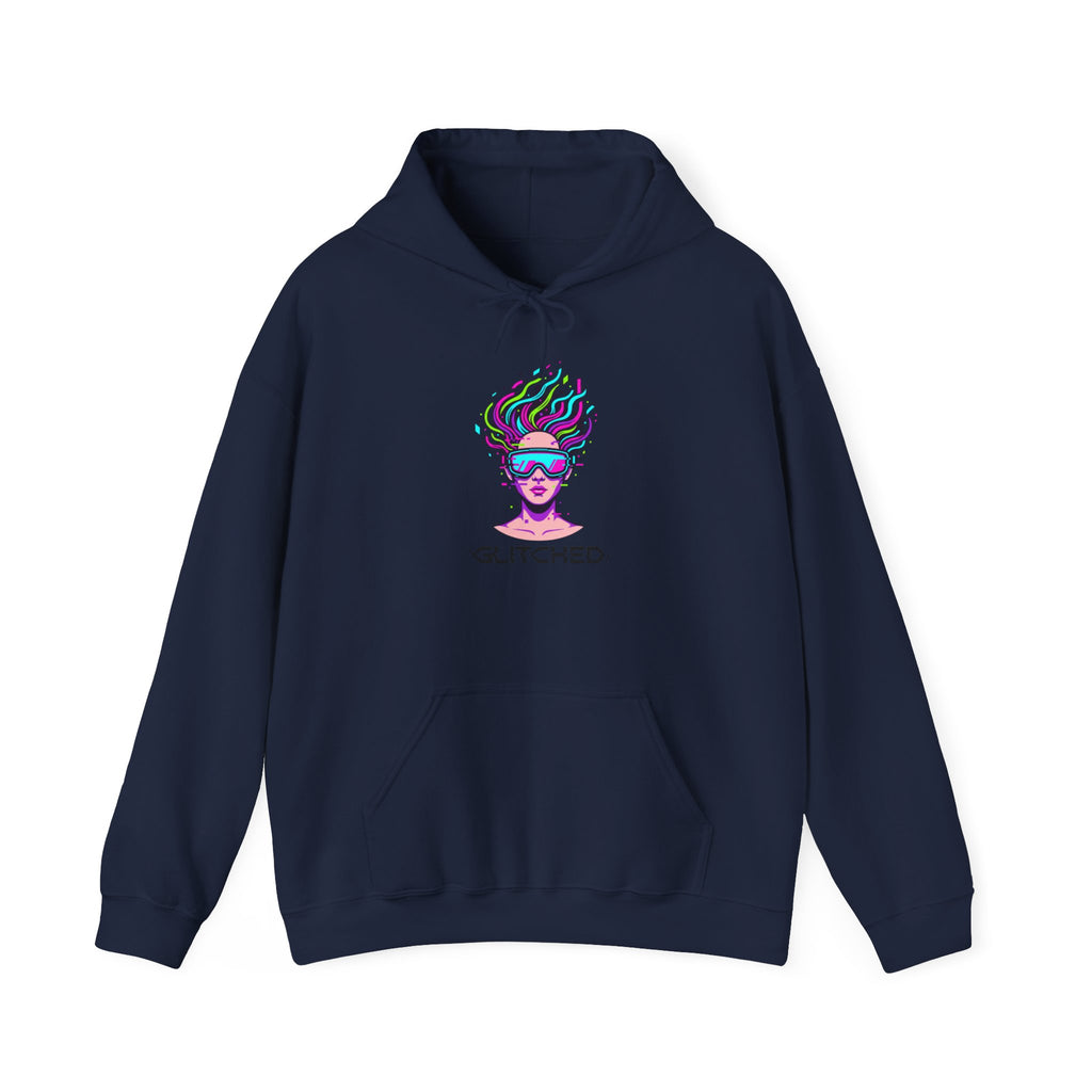 Glitched Portrait Fractal Hoodie | chromatic aberration, glitch art