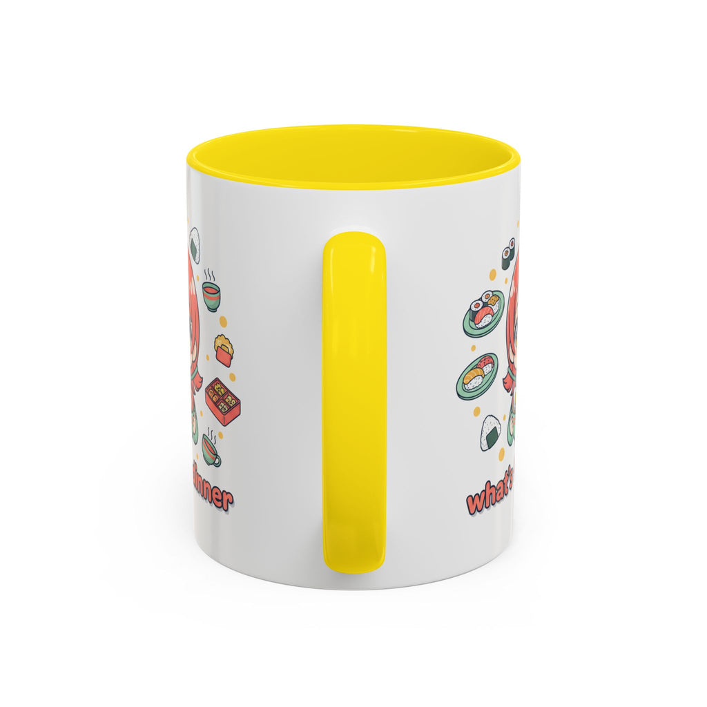 Anime Girl Ramen Mug — "What's for Dinner" Cute Kawaii Coffee Cup (11/15oz)