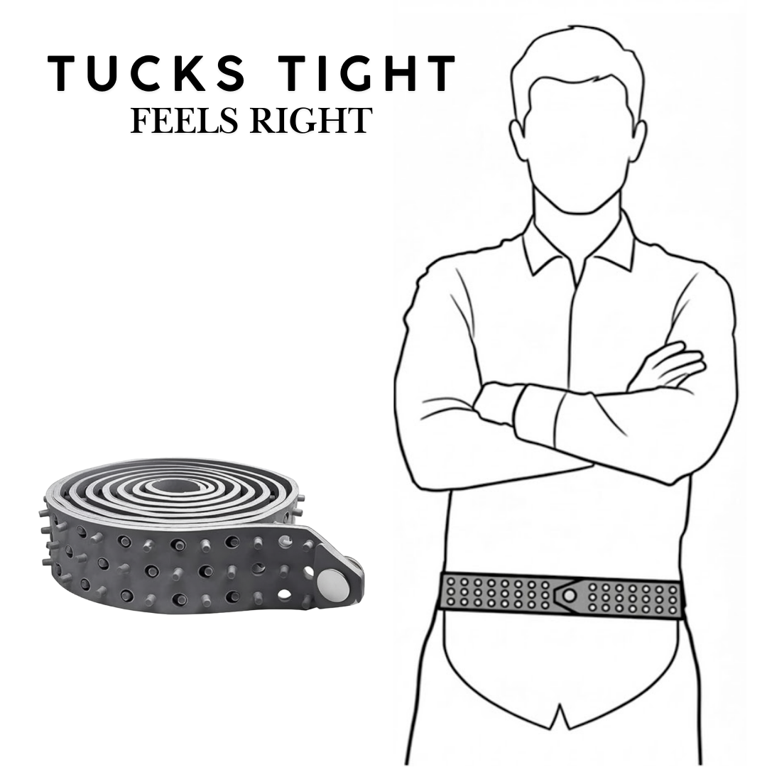 Shirt Tucker Rubber Belt - Adjustable Shirt Stays for Men and Women - Non-Slip, Consistent Hold For Sports, Events, and Law Enforcement - For Neat Appearance  adjustable to fit 22" to 46" sizes)