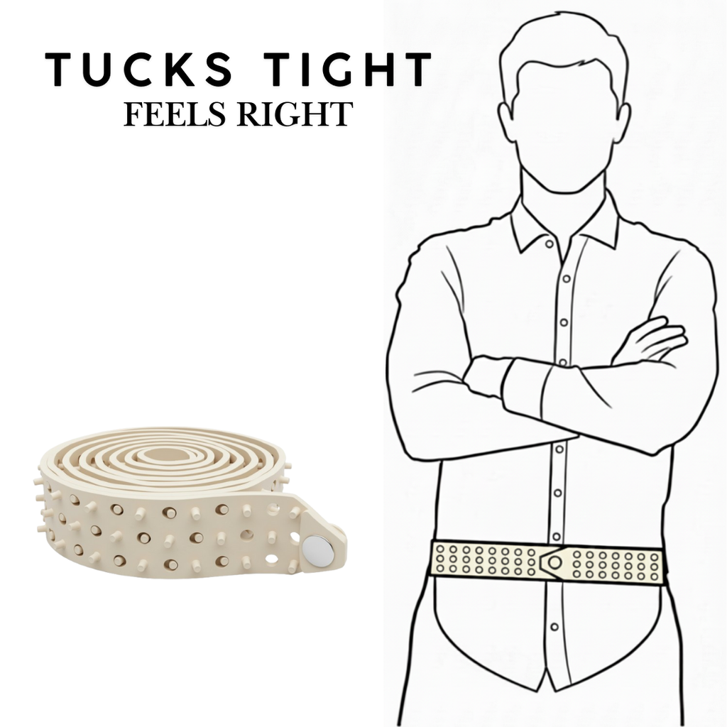 Shirt Tucker Rubber Belt - Adjustable Shirt Stays for Men and Women - Non-Slip, Consistent Hold For Sports, Events, and Law Enforcement - For Neat Appearance  adjustable to fit 22" to 46" sizes)