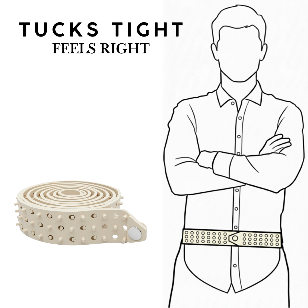 Shirt Tucker Rubber Belt - Adjustable Shirt Stays for Men and Women - Non-Slip, Consistent Hold For Sports, Events, and Law Enforcement - For Neat Appearance  adjustable to fit 22" to 46" sizes)