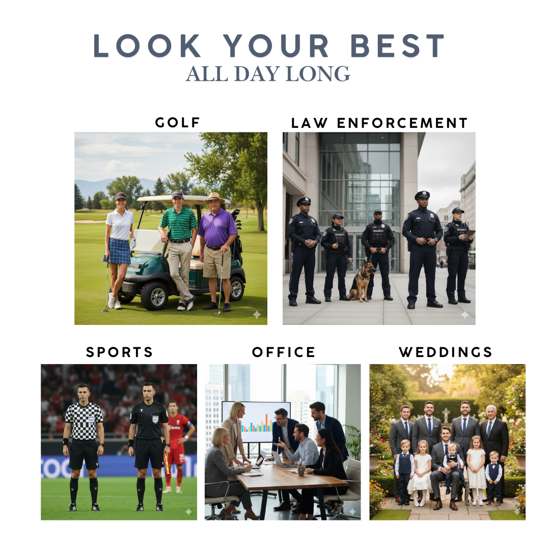 Shirt Tucker Rubber Belt - Adjustable Shirt Stays for Men and Women - Non-Slip, Consistent Hold For Sports, Events, and Law Enforcement - For Neat Appearance  adjustable to fit 22" to 46" sizes)